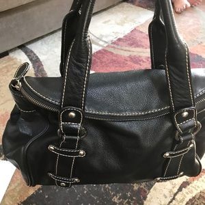 REDUCED!!!  COLDWATER CREEK Black Leather Satchel, VERY SOFT